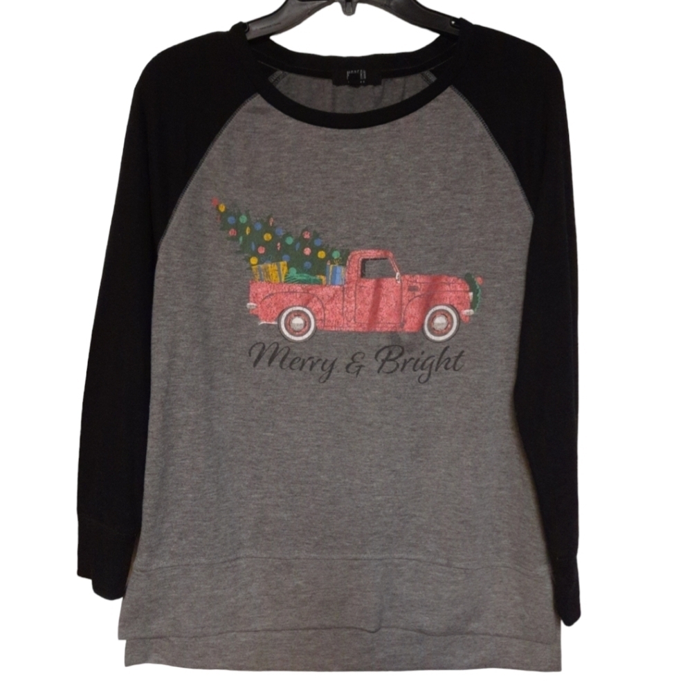 Modern Canvas Christmas Sweatshirt Size Small